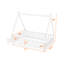 Lit double avec cadre en bois et porte-256580093