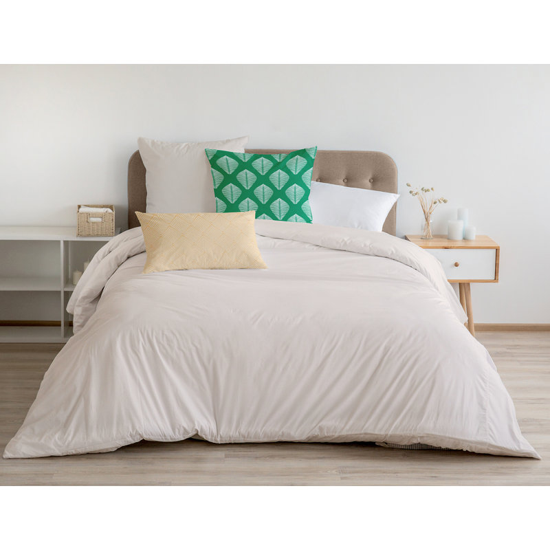 Coussin Upscale Getaway, H 20 po x l 20 po, Véritable menthe géométrique