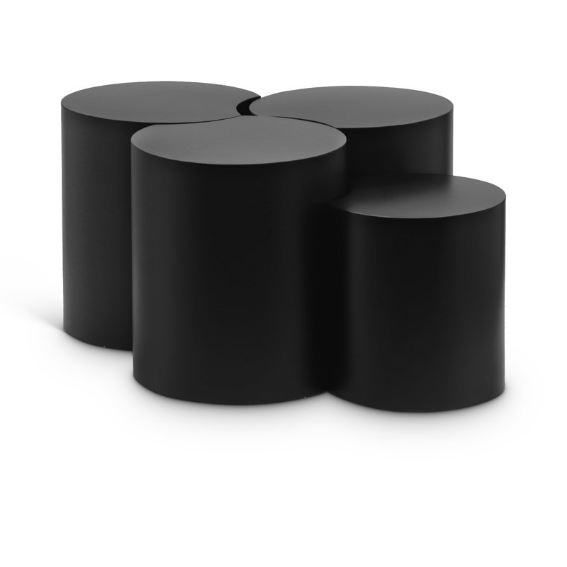 Ensemble de table de groupage Hylie Drum 4, Noir