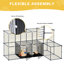 Indoor/Outdoor 4-layer Metal Cat Cage With Hammock