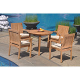 Jovanni Outdoor 3 - Piece Teak Bistro Set