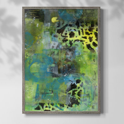 Alphabet Soup Abstract Framed Print - Solid Wood