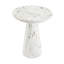 Table d'appoint sculpturale contemporaine Merek MGO avec finition veinée inspirée de la pierre, détails Art déco et construction durable-133726468-133726469