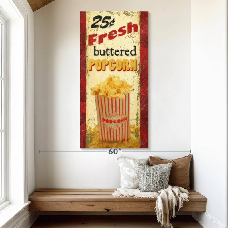 Buttered Popcorn, 54" H x 27" W
