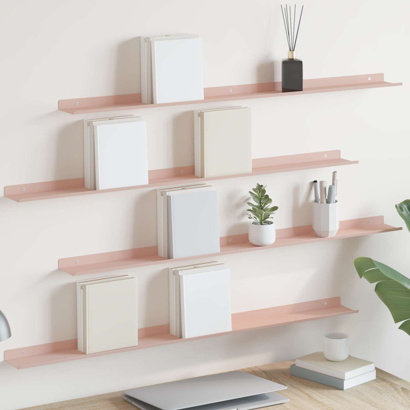 Steel Floating Shelf, Pink