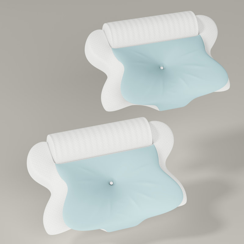 Ergonomic Memory Foam Cervical Pillow, Neck Support Bed Pillow With Removable Cooling Ice Silk & Cotton Cover And Removable Round Pillow