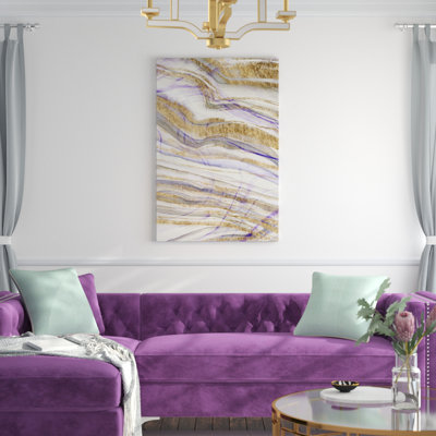 'Amethyst & Gold II' - Painting Print