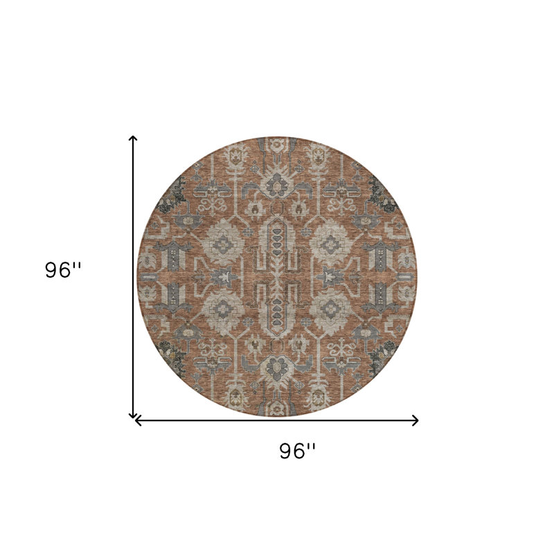 Tapis d'intérieur rond 8 pi