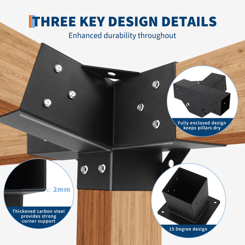 ZACOO Black Metal Hardware for Gazebo