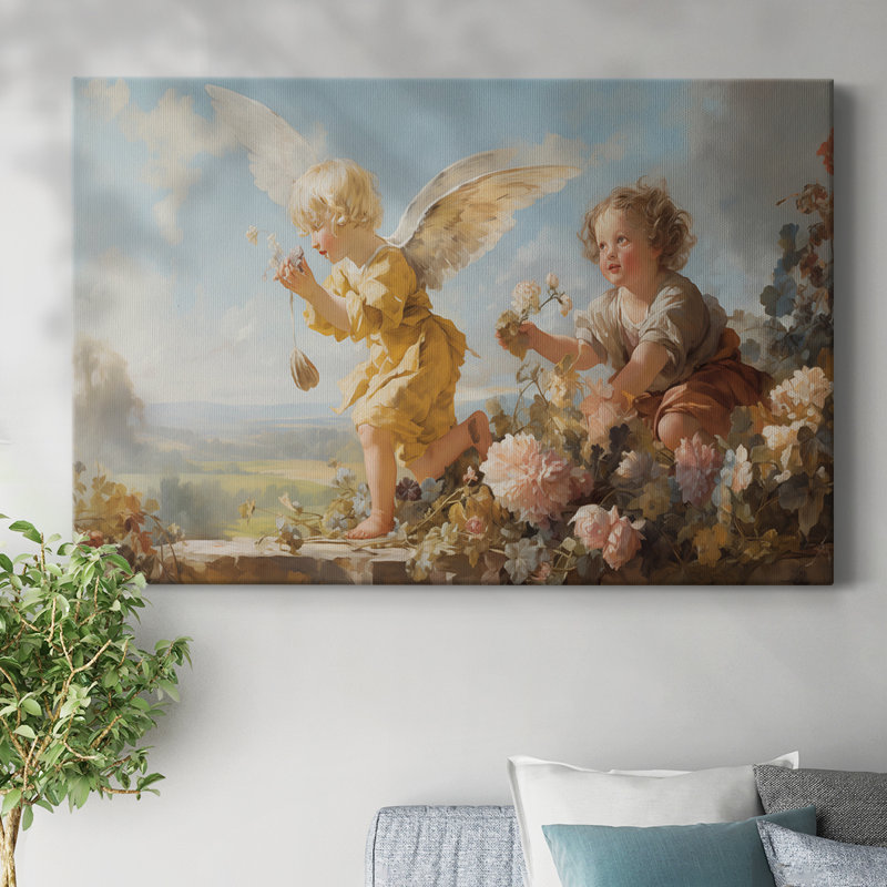 Angel - Toile tendue avec châssis Premium - Prêt à accrocher, H 18 po x l 27 po
