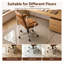 Clear Irregular Tempered Glass Chair Mat 36" x 47" for Hardwood and Tile Floors