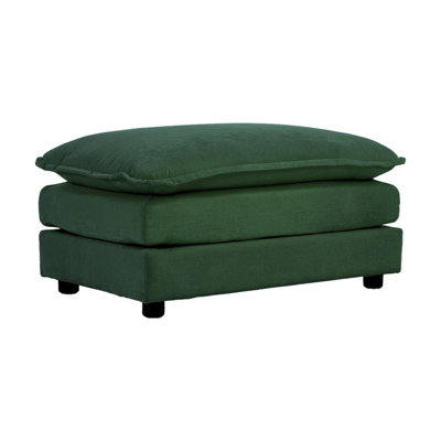 Repose-pieds avec repose-pieds en tissu chenille Bontang