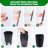 Modern Plastic Self-Watering Tall Planter Set of 2 – 16-Inch Indoor Outdoor Plant Pots with Built-in Drainage and Water Level Gauge for Patio, Porch, Black-1351769807