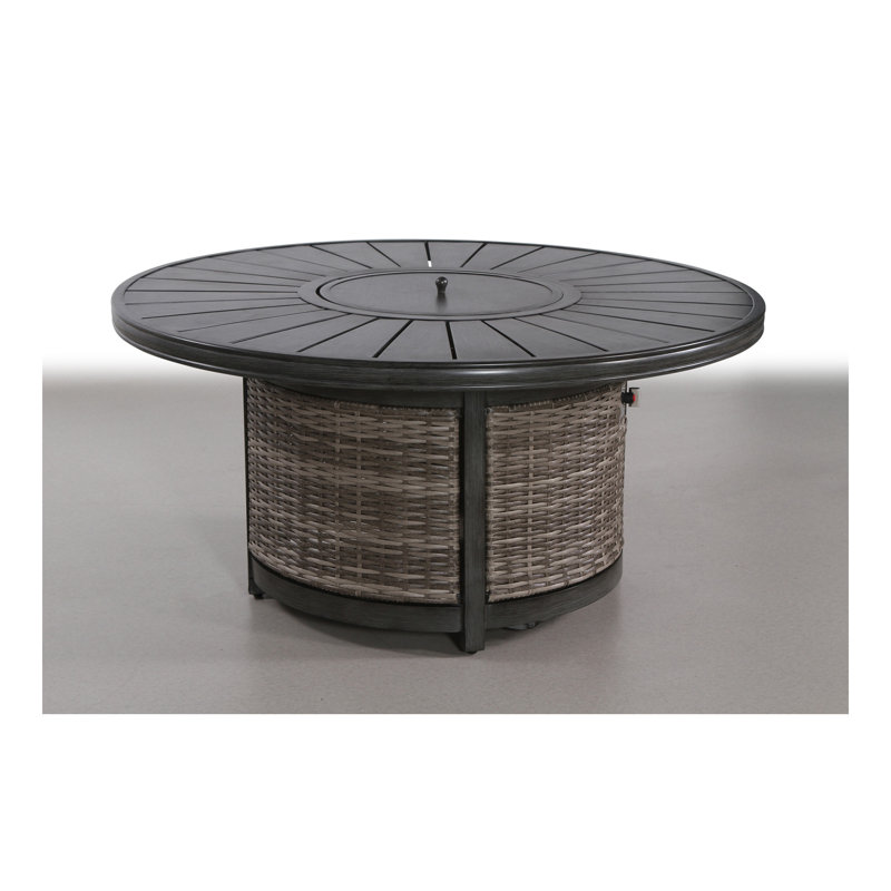 Table de foyer d'extérieur au propane 25 H x 52 W, Gris
