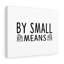 By Small Means - Wrapped Canvas Print-1617944226
