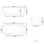 Undis 1500 mm L x 750 mm W Freestanding Acrylic Bath-1147402347-1160195153