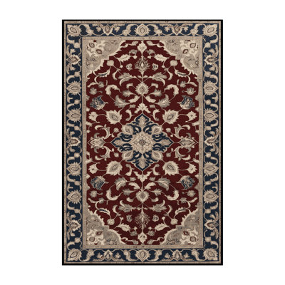 Machine Washable Persian Black Area Rug