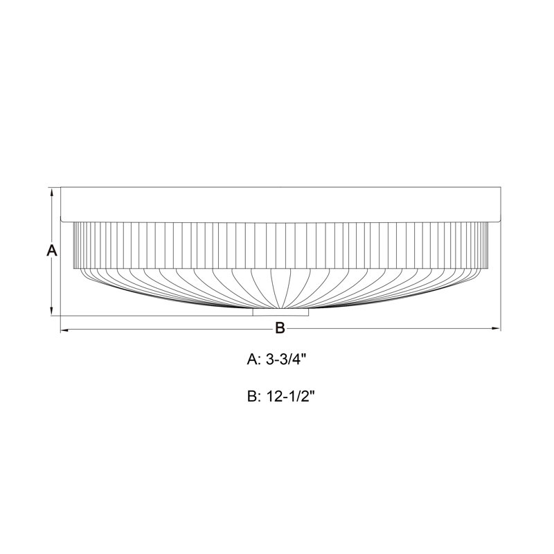 Preston 1-Light 12.5 In. Wide Transitional Dome Flush Mount Lighting Fixture, Clear Ribbed Glass Shade, LED With Selectable Color Temperature For Low Ceilings, Bedroom, Hallway, Kitchen
