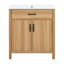 Meuble-lavabo de 30 po avec cadre solide, tablette réglable et armoire de rangement moderne