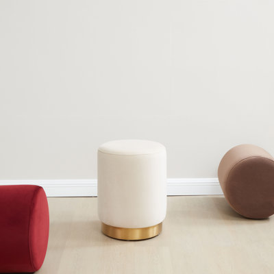 Skye Velvet Ottoman