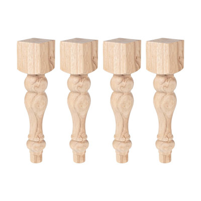 3-3/4In W X 16In H Unfinished Hardwood Farmhouse Legs (4 Pack)