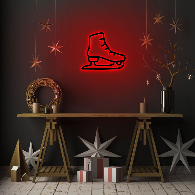 Décoration murale lumineuse, Rouge