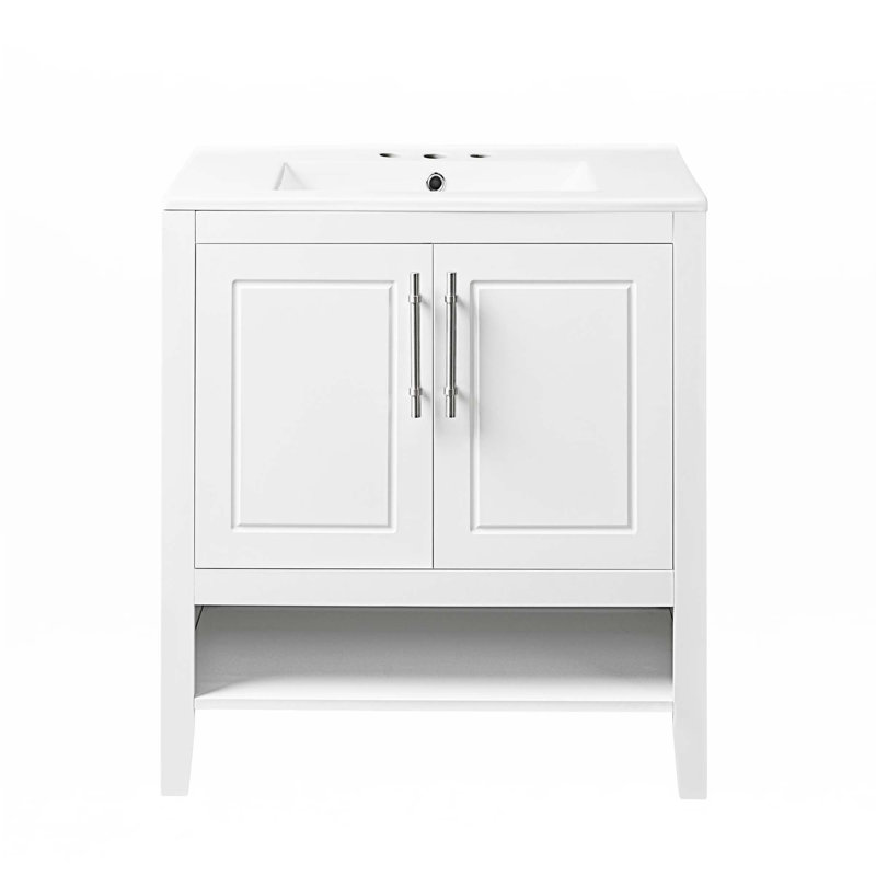 Meuble-lavabo 30 po avec lavabo, Blanc