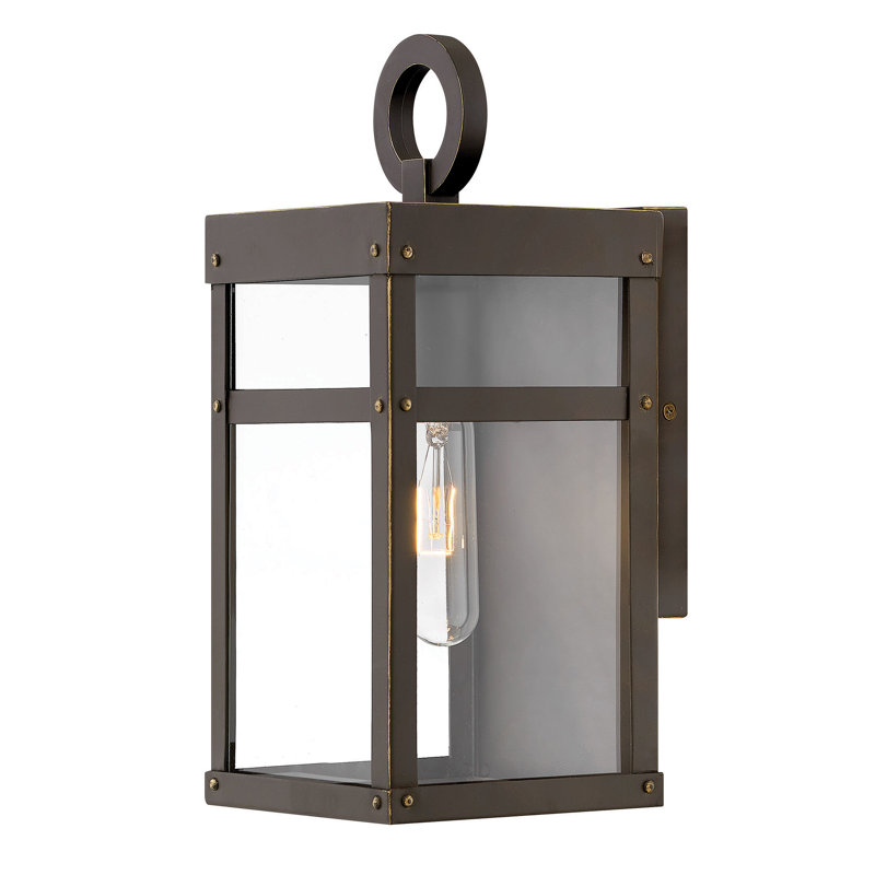 Porter Outdoor Wall Lantern, Oil Rubbed Bronze, 18.5" H x 6" W x 7.5" D