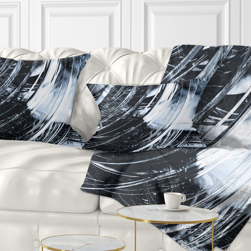 Coussin décoratif à imprimé abstrait 3D 3D, Rectangulaire, 12 po x 20 po