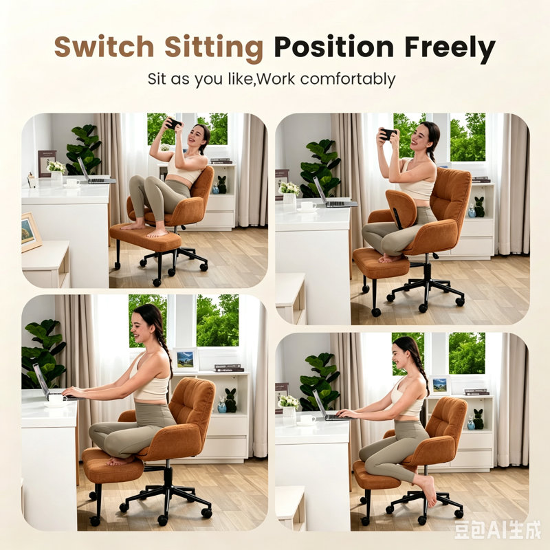 HOMSHADE Office Chair, Brown