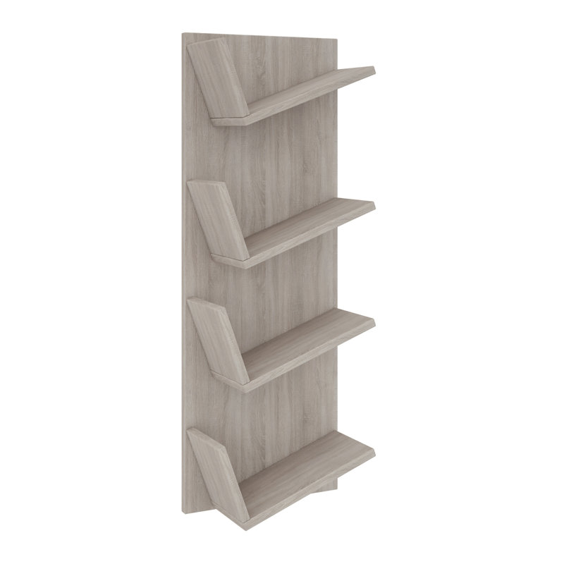 H Media Shelves, 180cm H x 33cm W x 16cm D, Beige