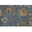 Tapis bleu à motif géométrique traditionnel 7 x 10