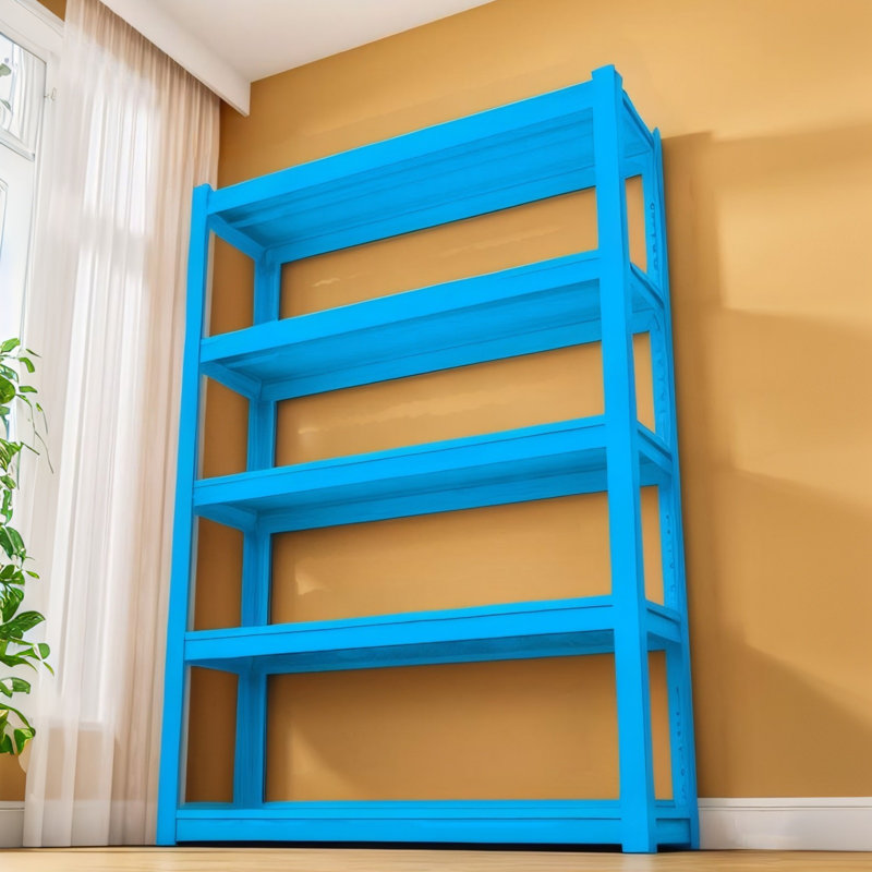 Delia Metal Storage Rack, 72" H x 36" W x 16" D, Blue