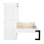 Lit simple blanc avec armoire à étagères avec bibliothèque - option de rangement stable et stable-295652960