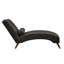  Chaise longue Mid-Century moderne incurvée en tissu Tech avec coussin traversin, gris foncé-728068135
