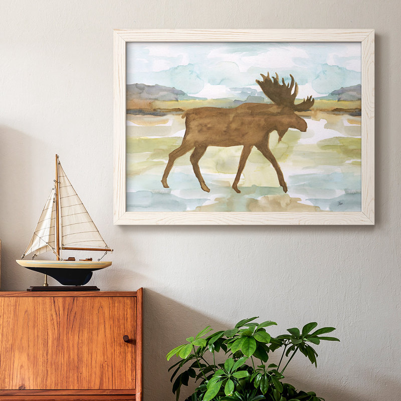 Mountain Moose, reproduction d'art sur toile, Blanc, H 18 po x l 26 po x P 1,5 po