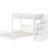 Twin Over Full Loft Bed With Staircase - White, Fascinating Storage Architecture In White Guardrails For Added Security