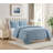 Square 3-Piece Solid Pinsonic Textured Quilt Set-97535291-97535292