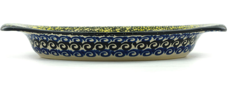 Midnight Glow Stoneware Platter, 1.2" H x 8.7" W x 6.3" D