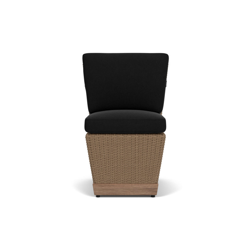 Charisma Outdoor Dining Side Chair, Canvas Black