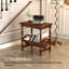 Table d'appoint vintage avec porte-revues - Placage de bouleau et pieds en bois d'hévéa-1480631068