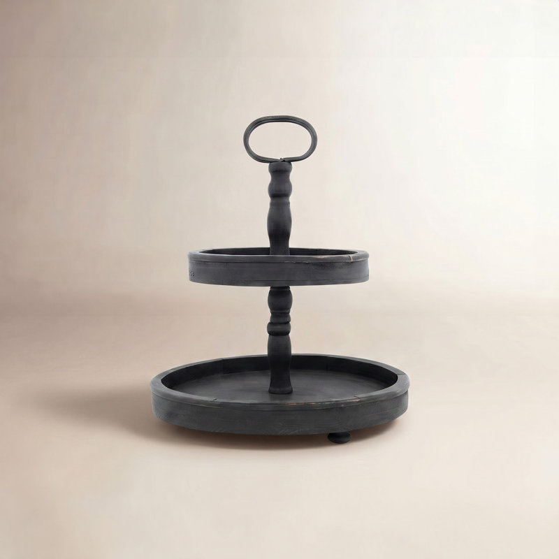 Adrianna Solid Wood Tray, Black