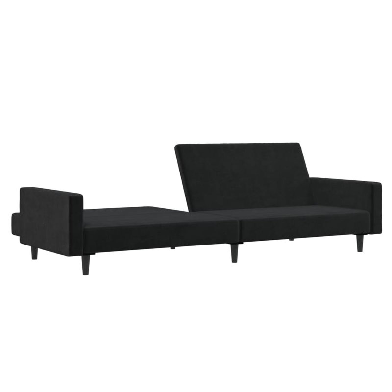 Sharde 86.6'' Velvet Sofa, Black Velvet