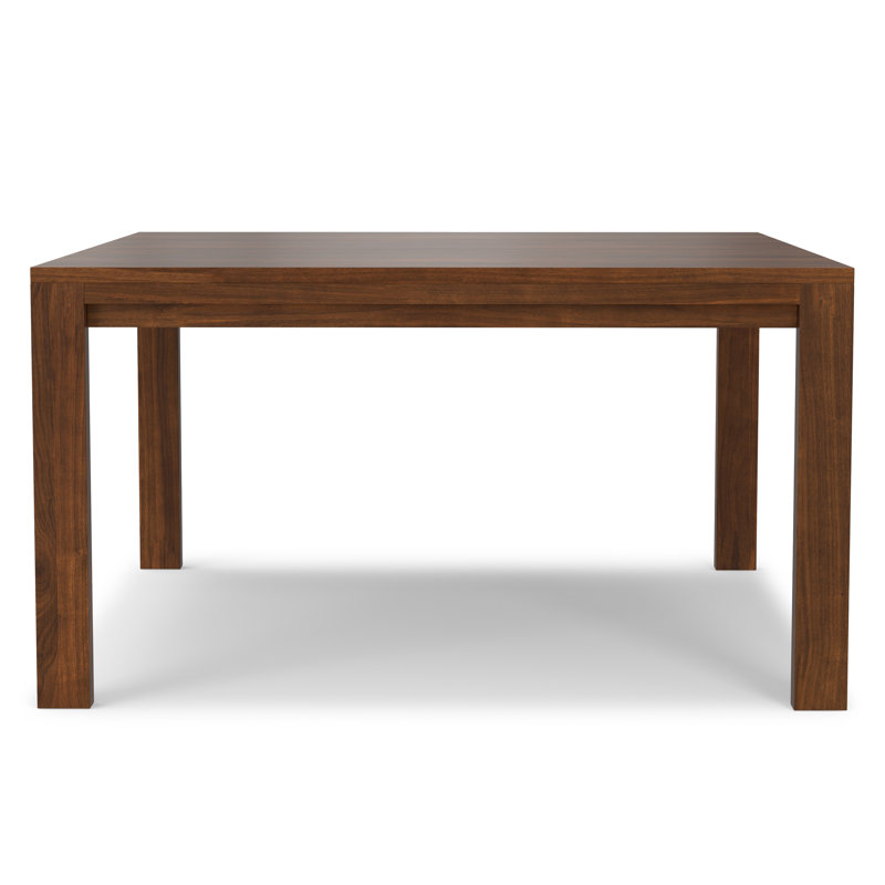 Wilson 54"W Wood Square Dining Table, Transitional Style, Seats 8, Walnut Veneer