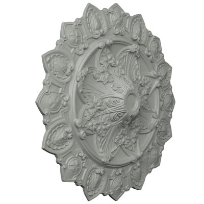 Médaillon de plafond Endurathane Julianna, DO 35 3/8 po x P 2 1/4 po x P 1 7/8 po, apprêté en usine