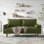 Sellner 70" Velvet Square Arm Tufted Seat Sofa