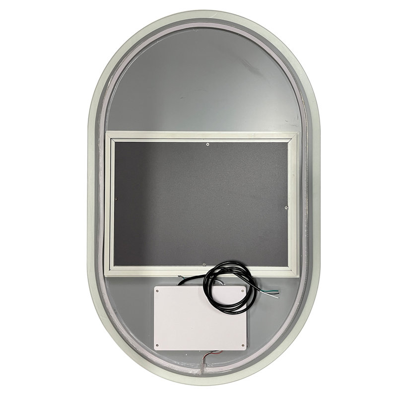 Hailea Oval LED Mirror Lighted Vanity Mirror Anti-Fog 3 Colors Dimmable Wall Mounted Memory, 36" x 24"