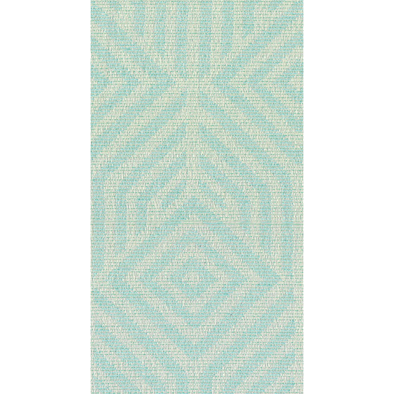 Caleigh Easy Diamond Eyelet Opaque Curtain, 145 W x 145 D cm, Turquoise/Honey Dew