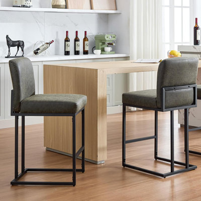 Counter Stool with Metal Frame