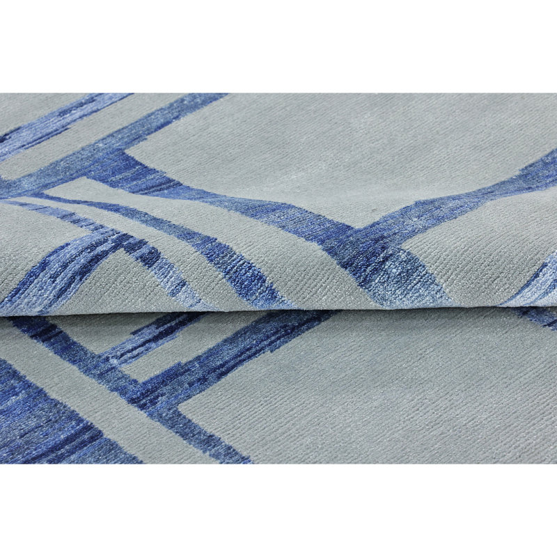 Handmade Wool Patchwork Area Rug, Rectangle 6' x 9'